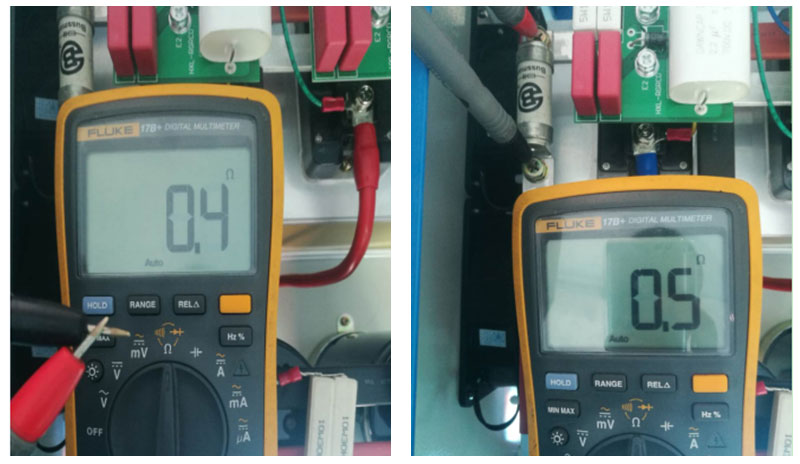 Frequency converter fuse measurement