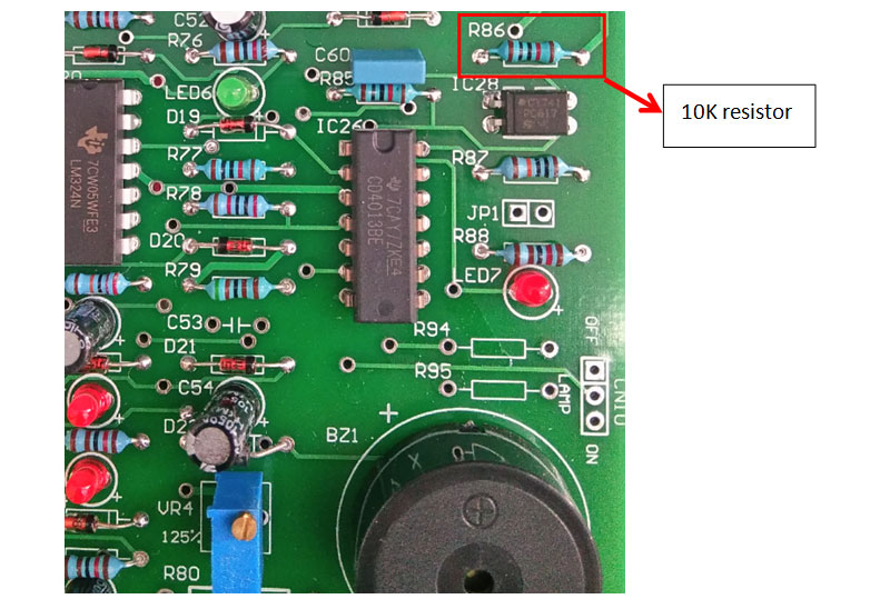 R86 resistor on mainboard